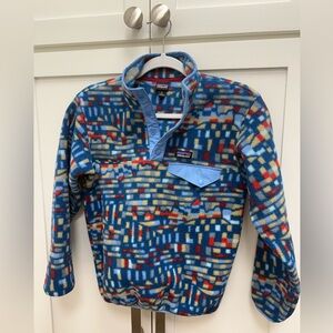 Patagonia Youth Synchilla Blue and Red Fleece